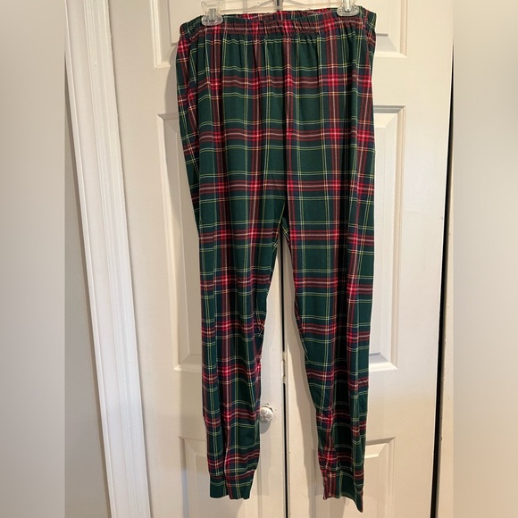 2 Pc X-Mas PJ Set🎄 by PJ PLACE - Red & Green Plaid Jogger Style Pants & Red Top - Picture 10 of 11
